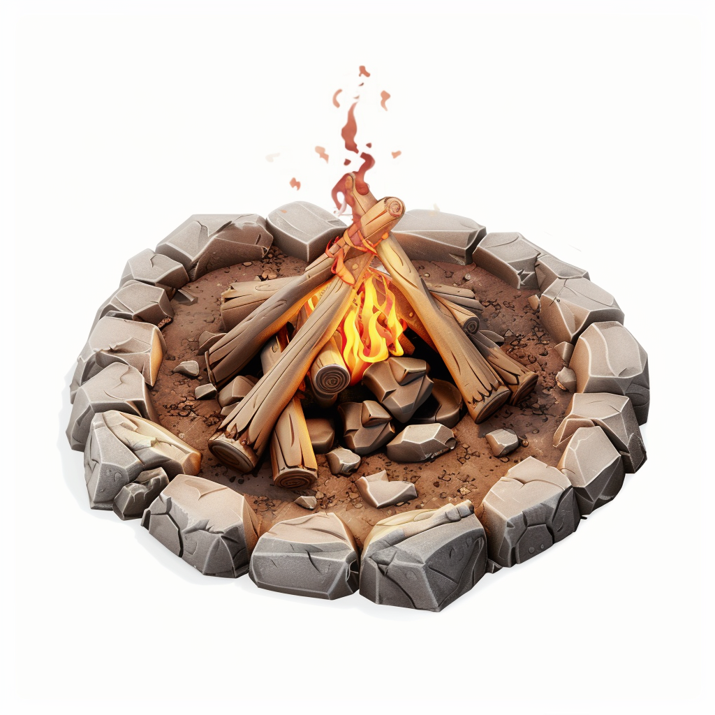 campfire icon on white background