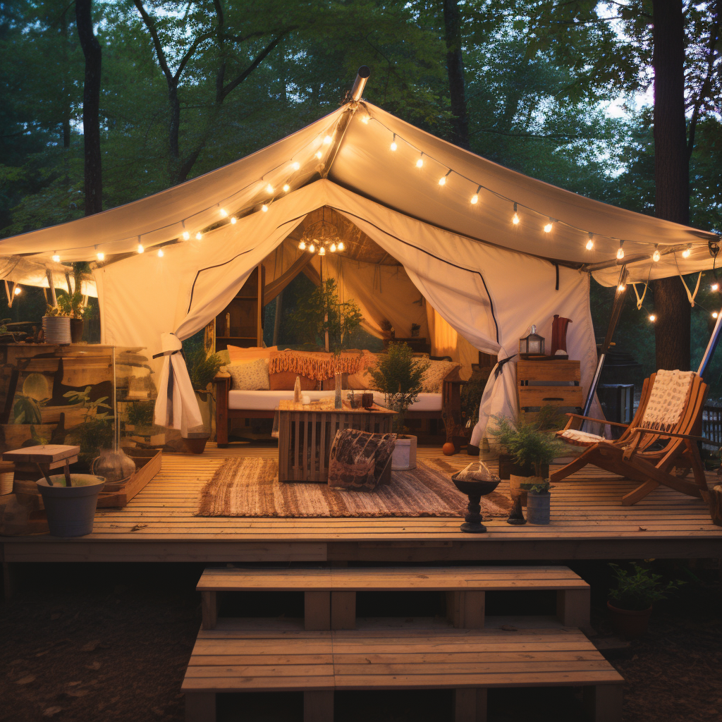 Outdoor adventure camping and glamping ideas