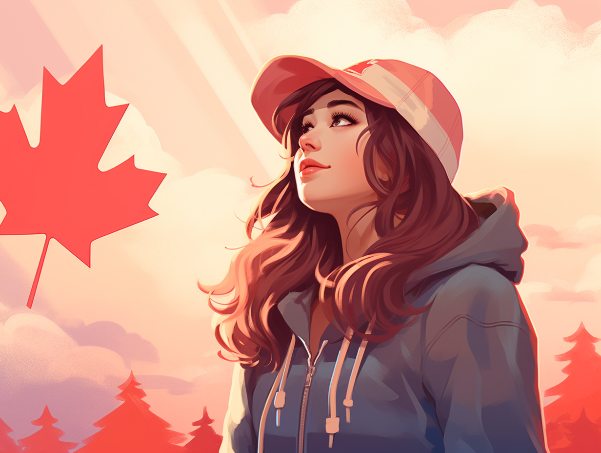 Teenage girl contemplating Canadian living experience