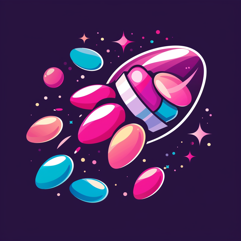 Candy brand space theme logo