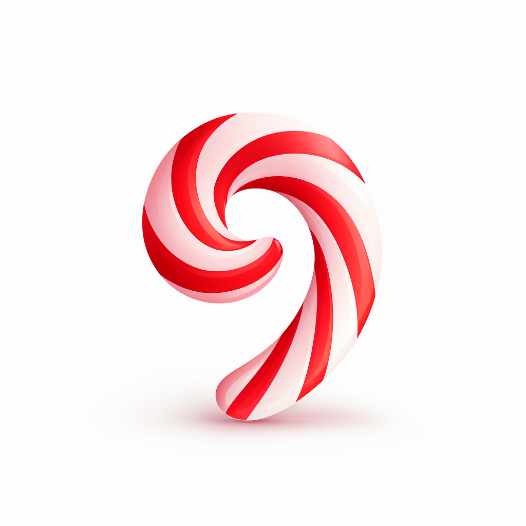 Candy Cane Logo on White Background