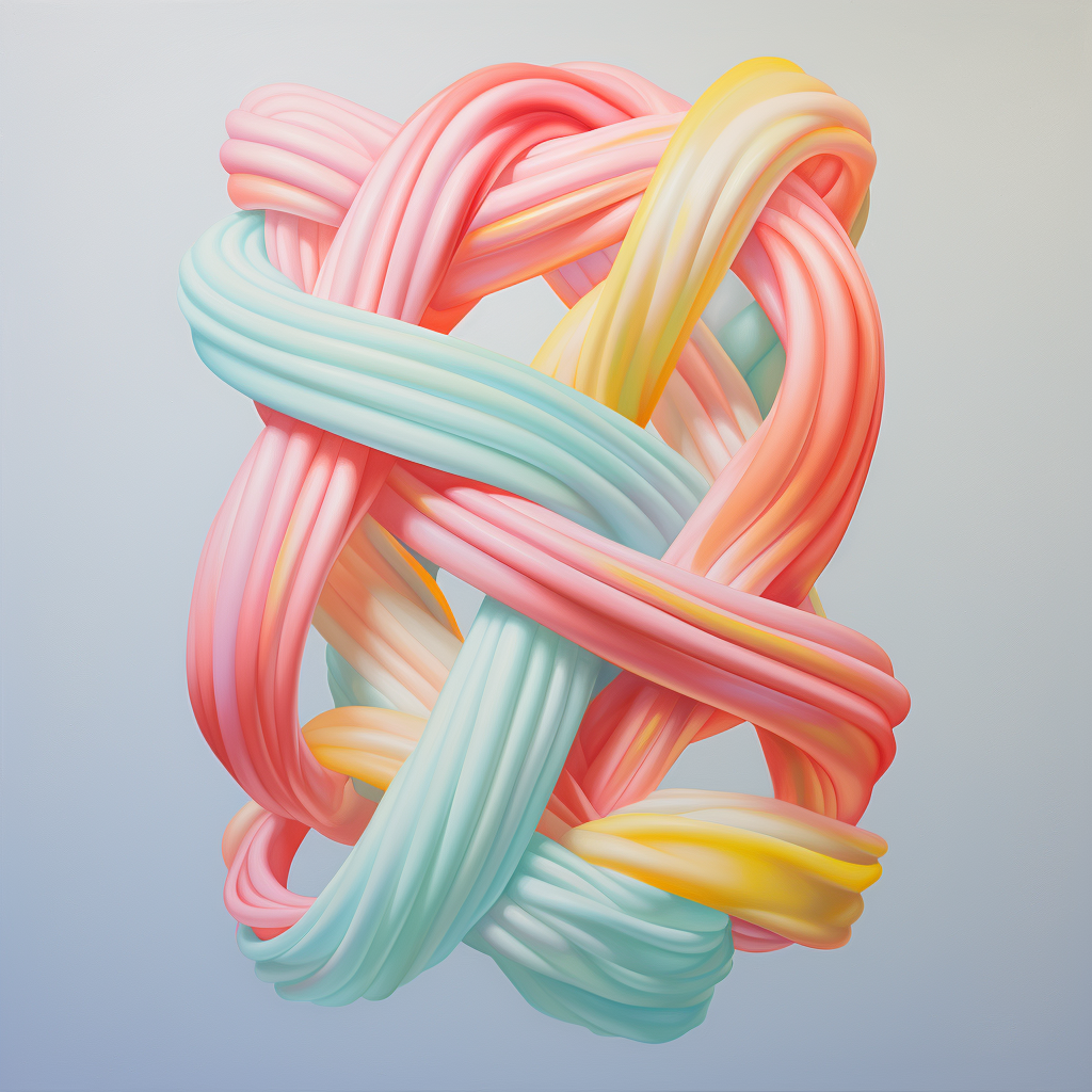 Pastel candy-colored twisted strands