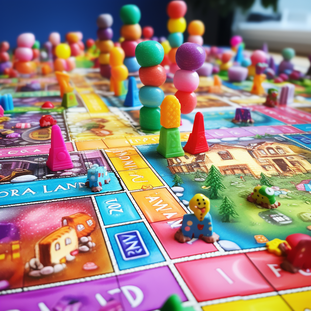 Colorful square road in Candy Land