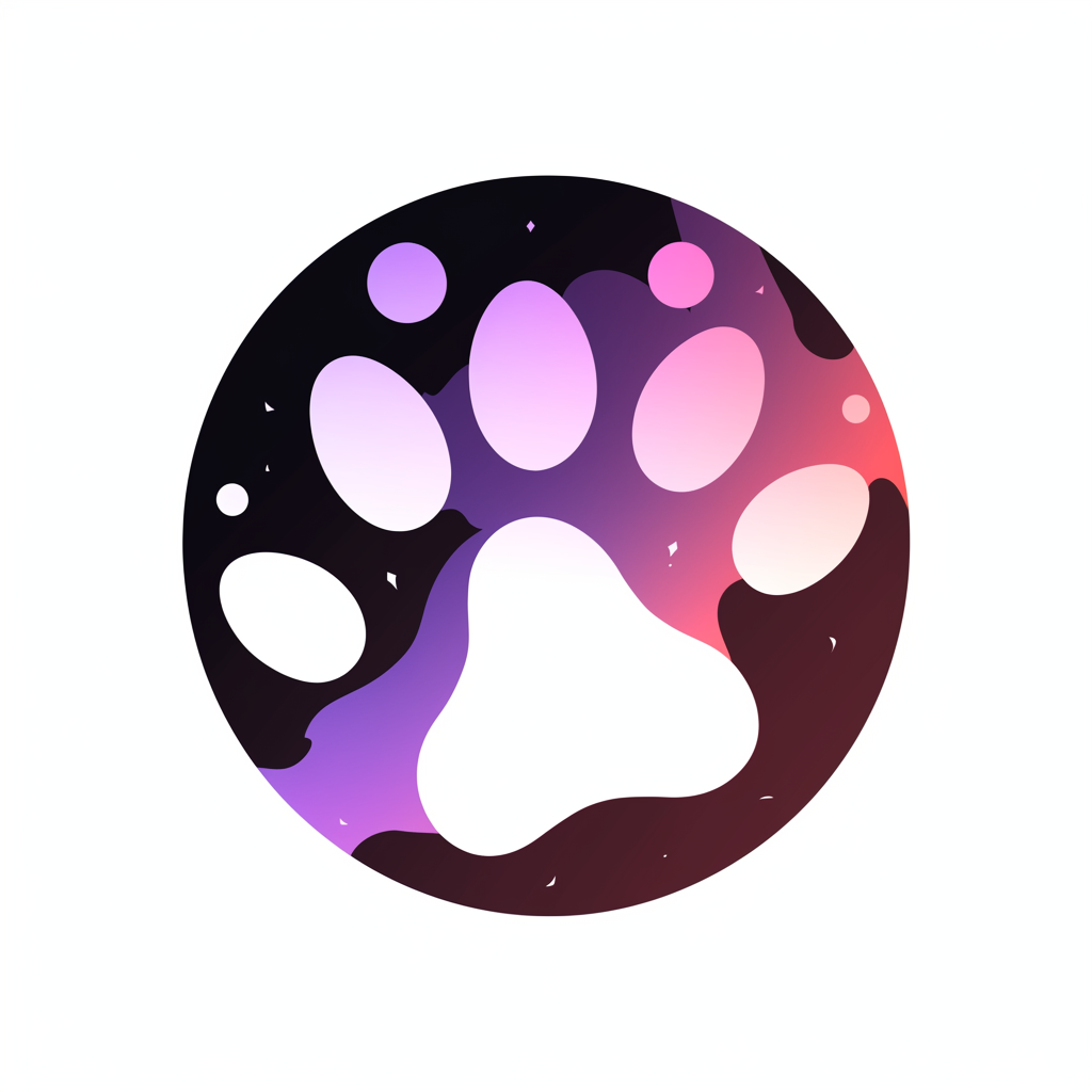 Canine paw print logo image