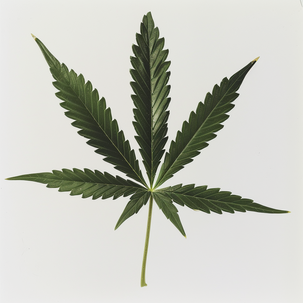 Cannabis Leaf on White Background