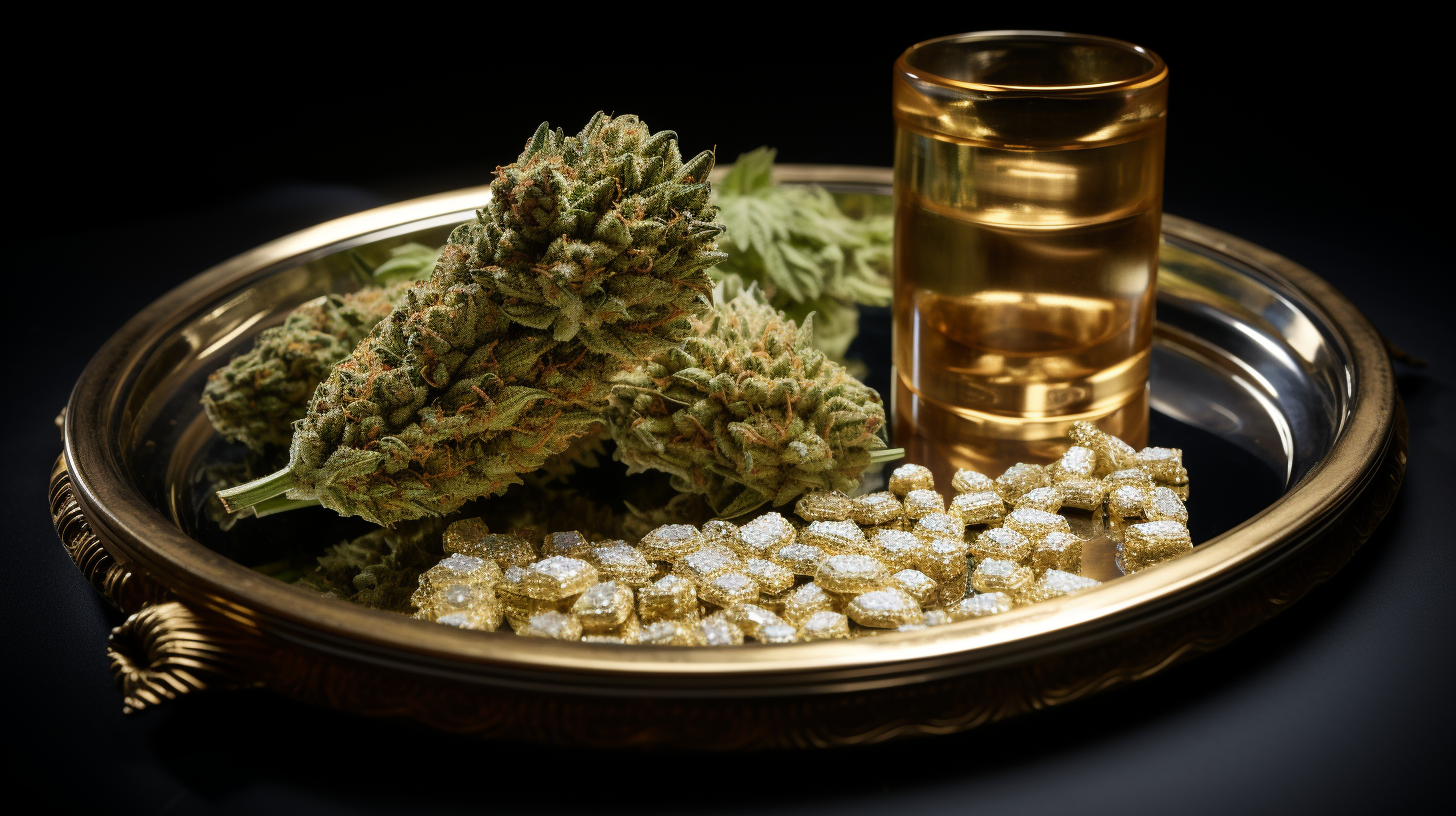 Beautifully Trimmed Cannabis Nug on Tray