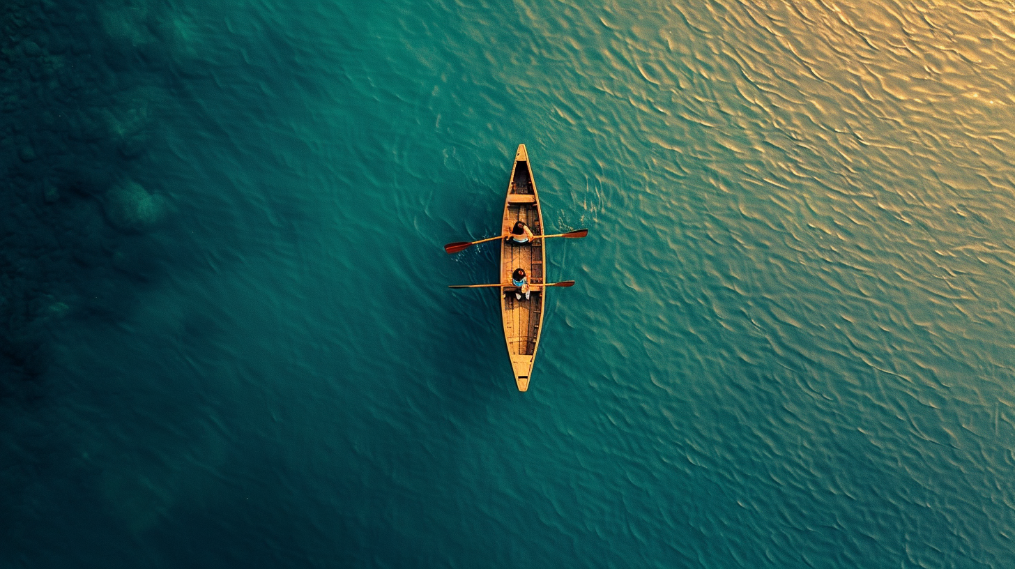 Two people in one canoe