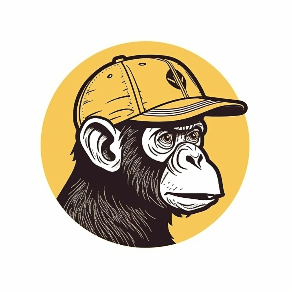 Simple monkey with banana patch