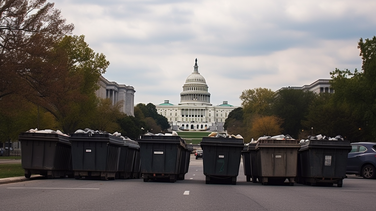 Dumpsters in Capitol Hill streets