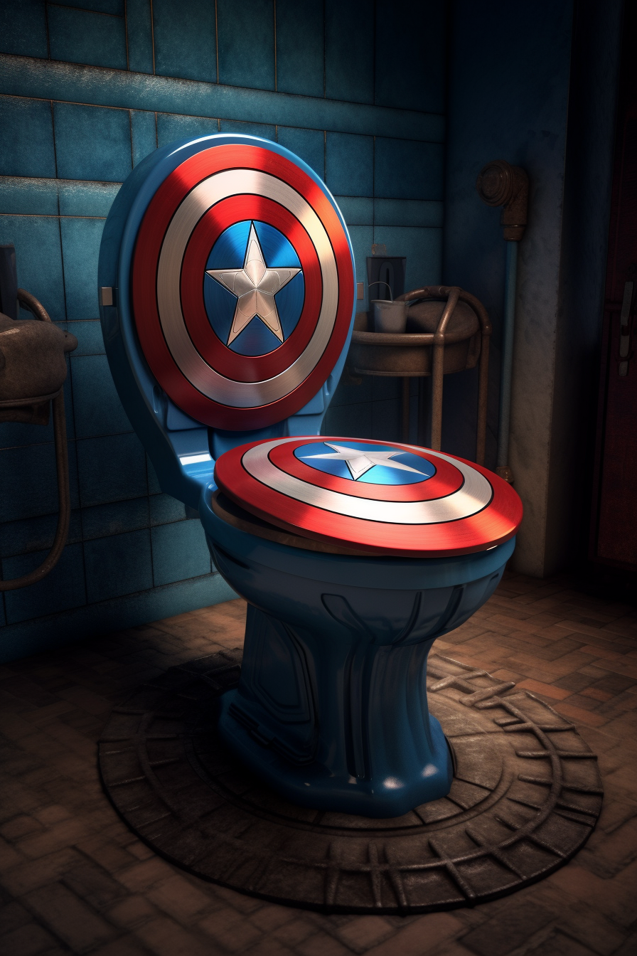 Funny Captain America shield lid design