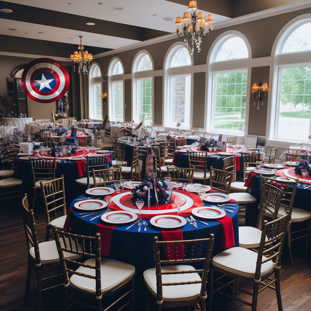 Captain America wedding decorations