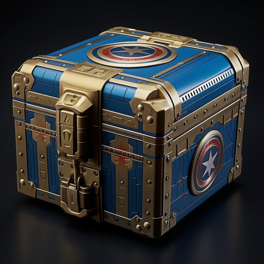 Captain America patterned loot crate