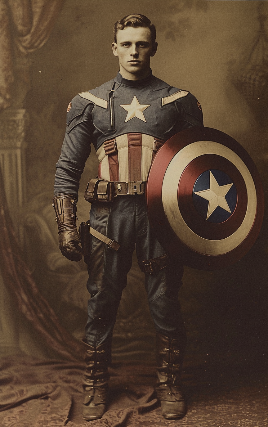 Captain America Victorian Fashion Portrait