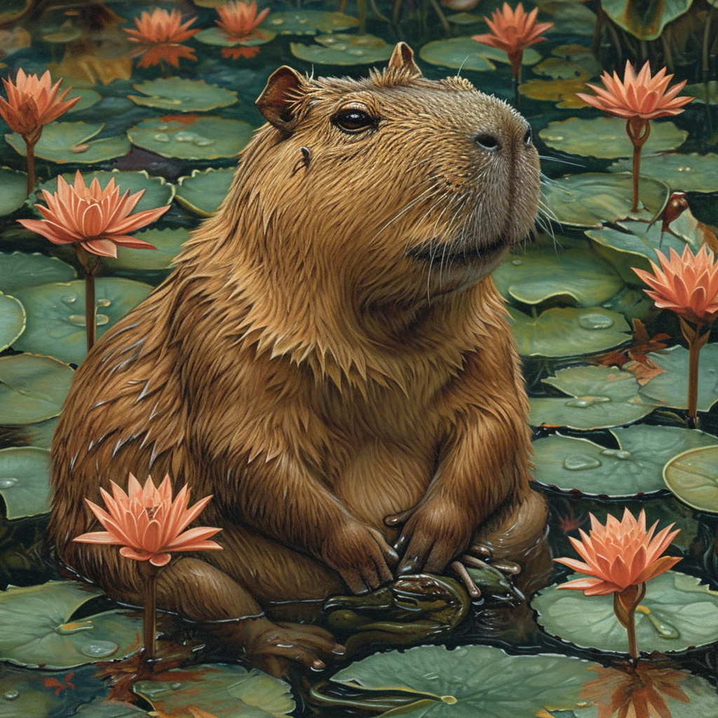 Capybara Frog Stock Photo