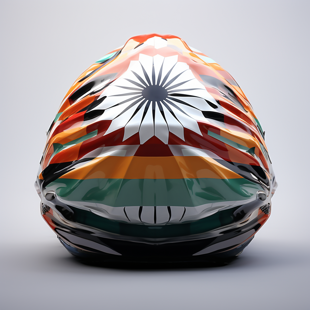 Car bonnet with national flag of India