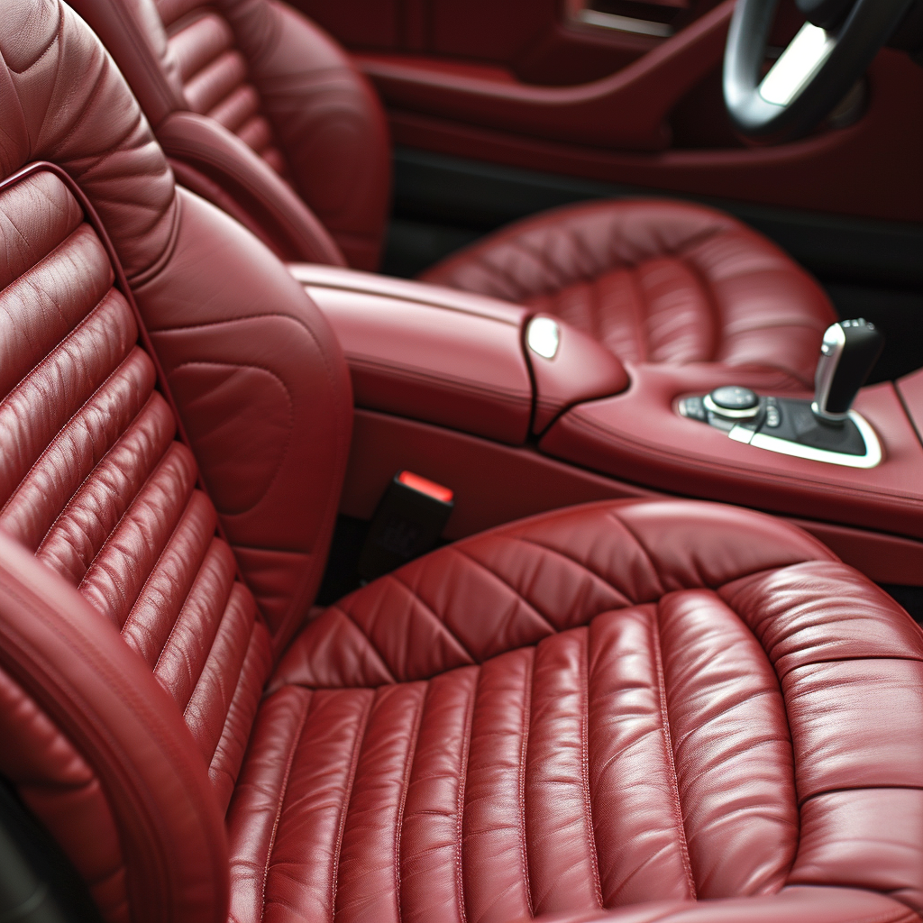 Colorful Car Leather Interior Image