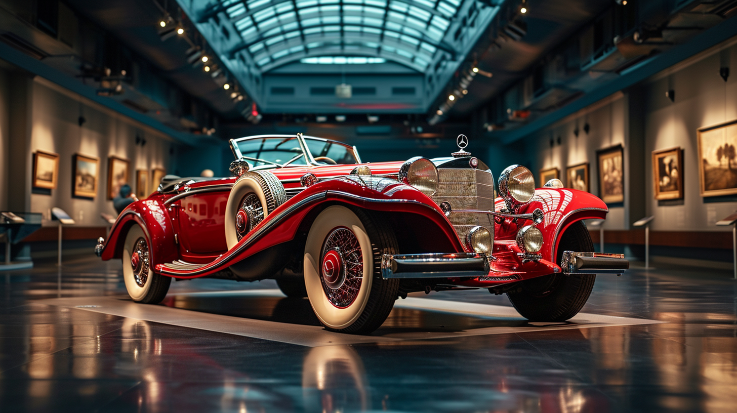 Car Museum Exposition Hyper Realistic Lighting