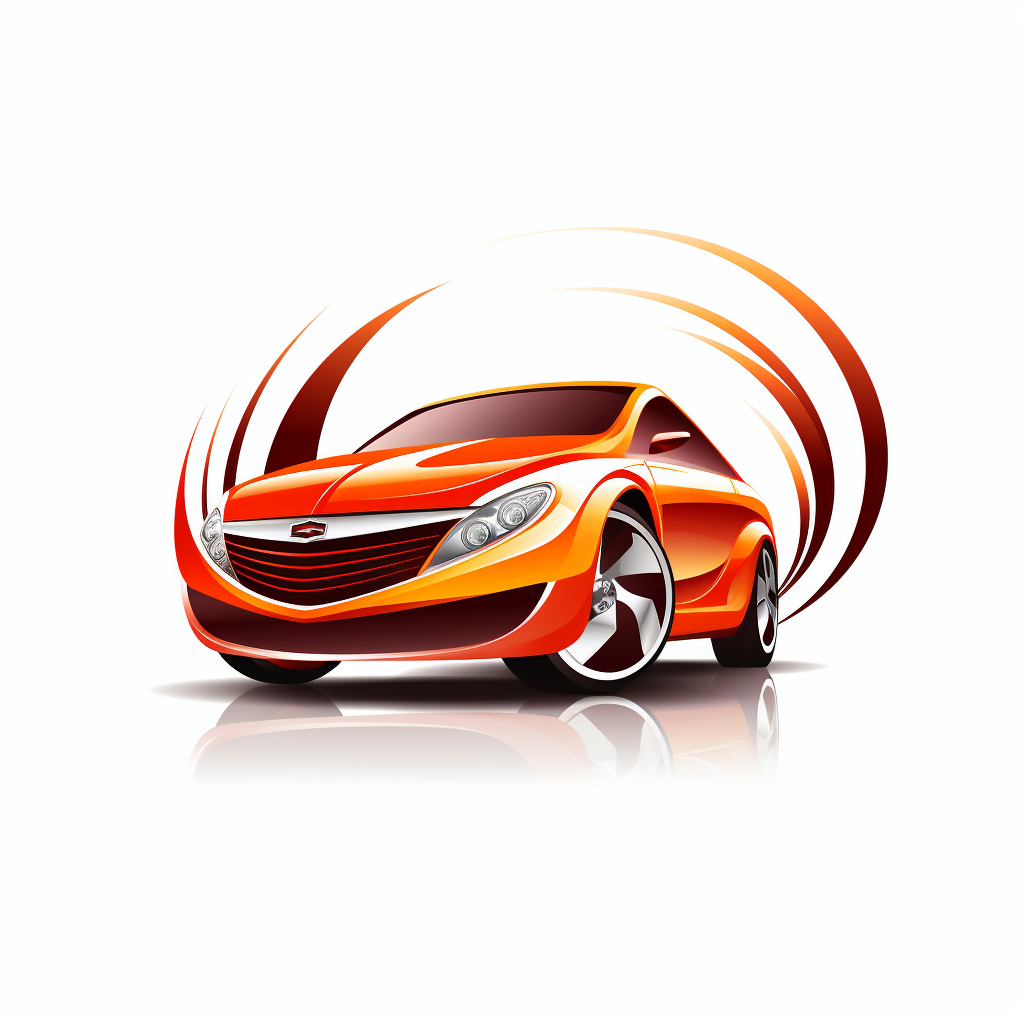 Vibrant car sales logo on white background