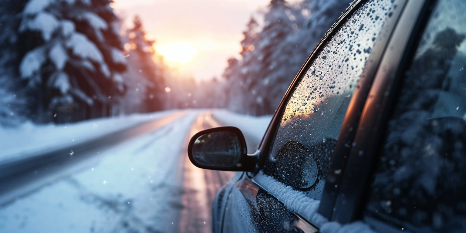 Car Winter Front View Window