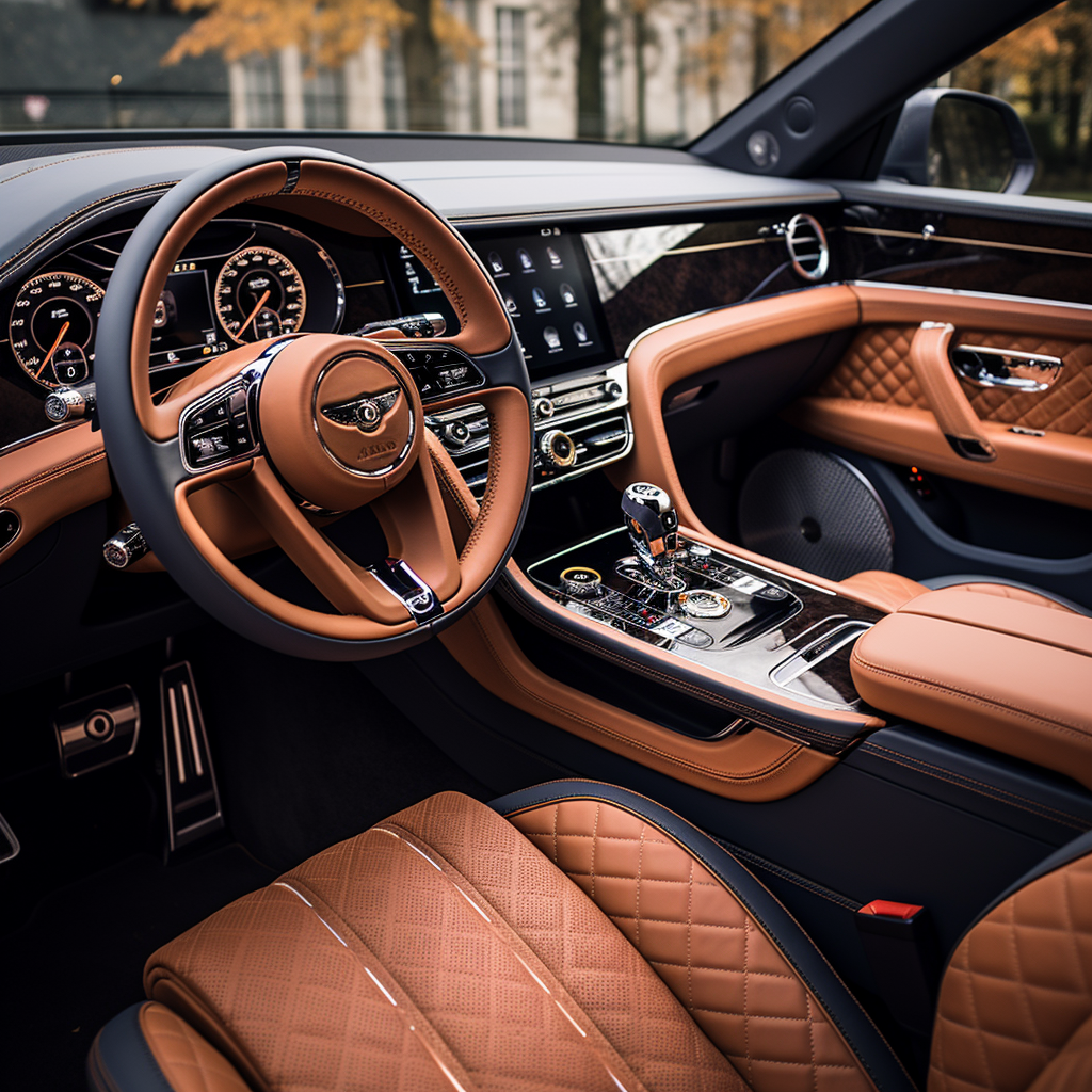 Luxurious car interior design