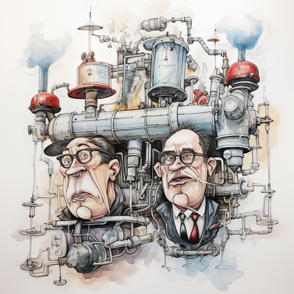 Carbon Capture and Storage Watercolor Drawing