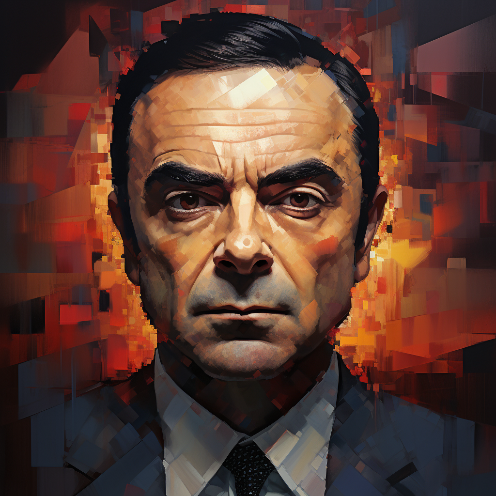 Portrait of Carlos Ghosn, the visionary leader