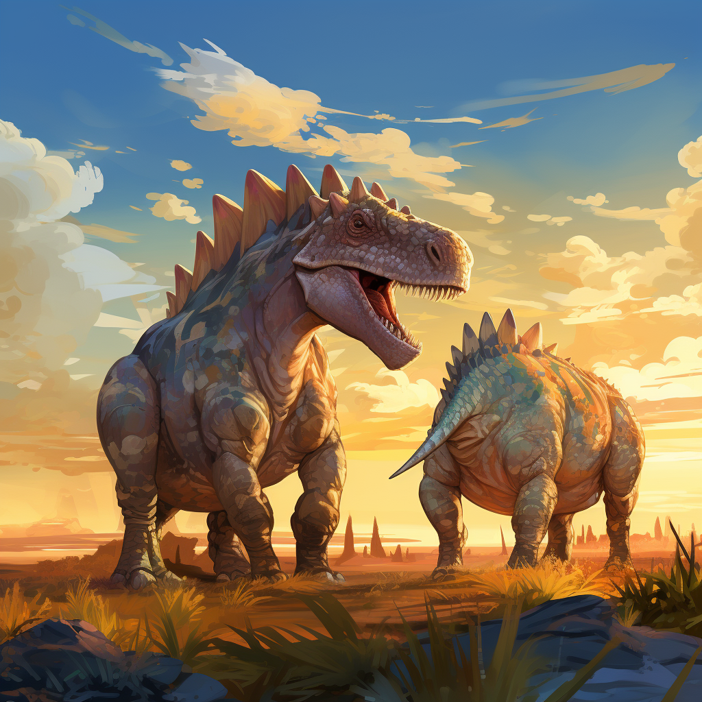 Two Carnotasaur in the Plains