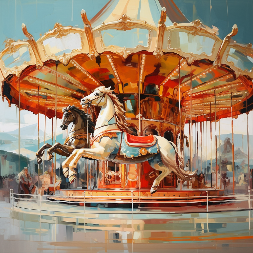 Captivating carousel masterpiece by Josef Kote