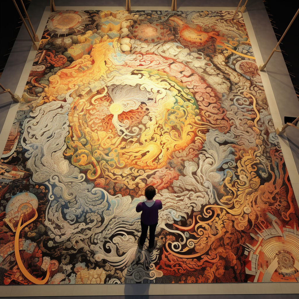 Artistic Carpet Design at Culture Center