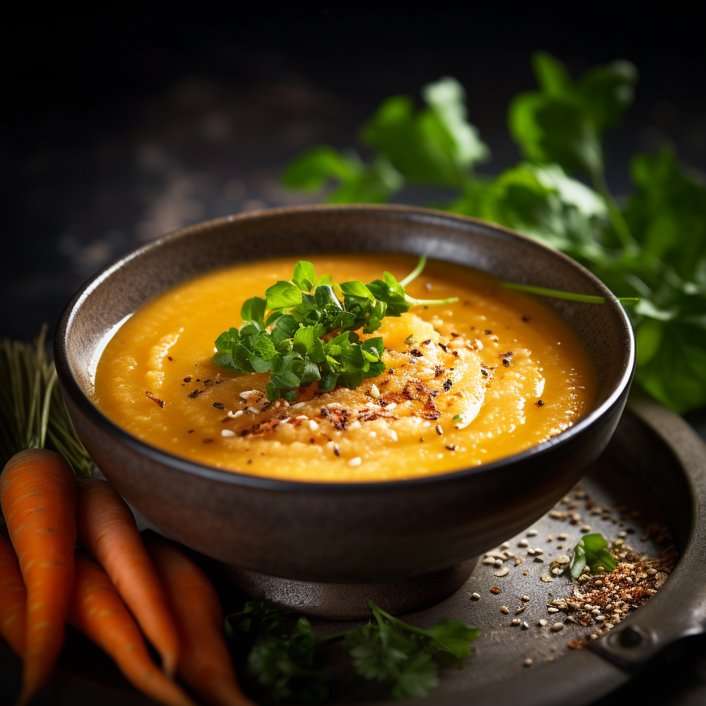 Scrumptious Carrot Honey Ginger Soup Bowl