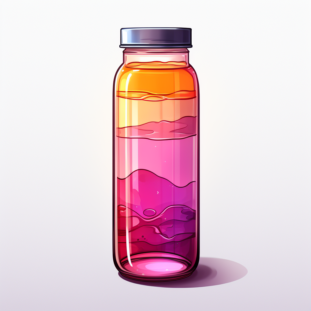 Colorful cartoon art water bottle