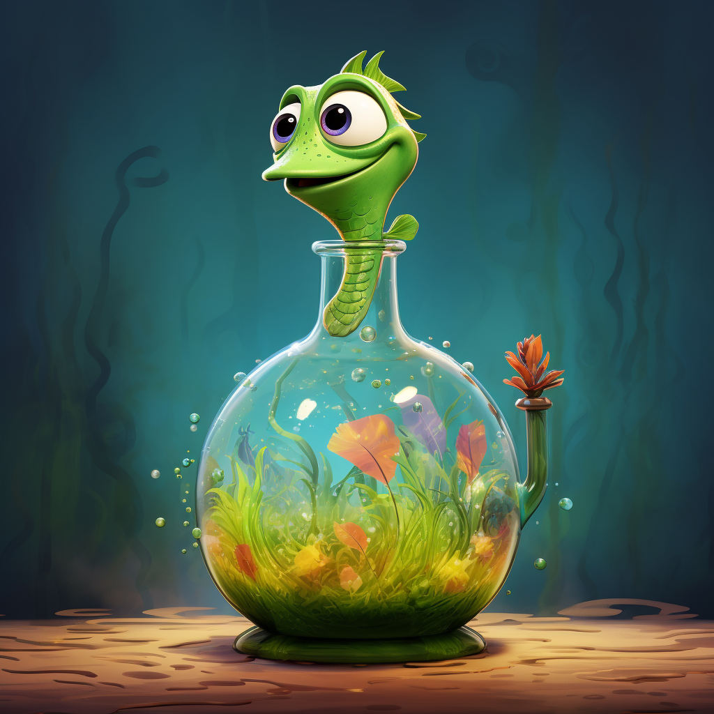 Cartoon bong in Disney Pixar art