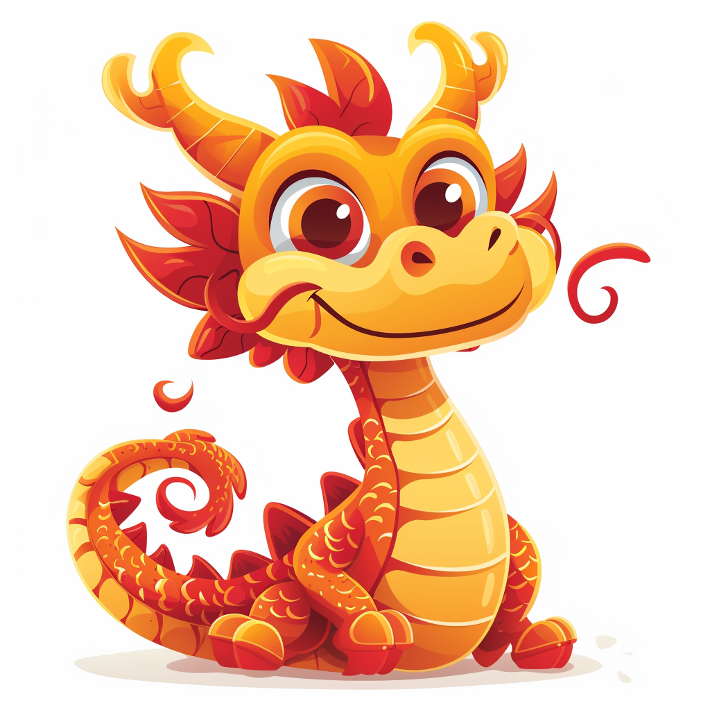 Cartoon Dragon Clipart Illustration