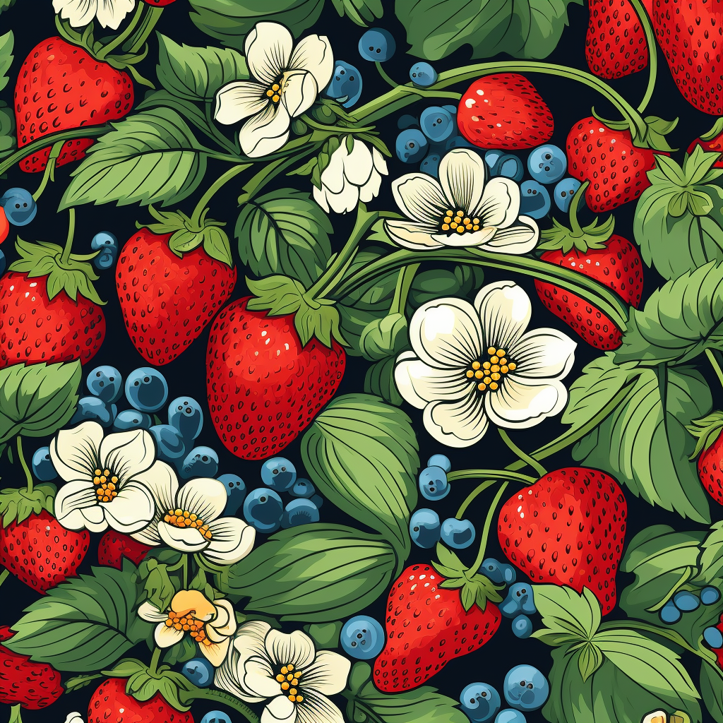 Cartoon fruit print pattern