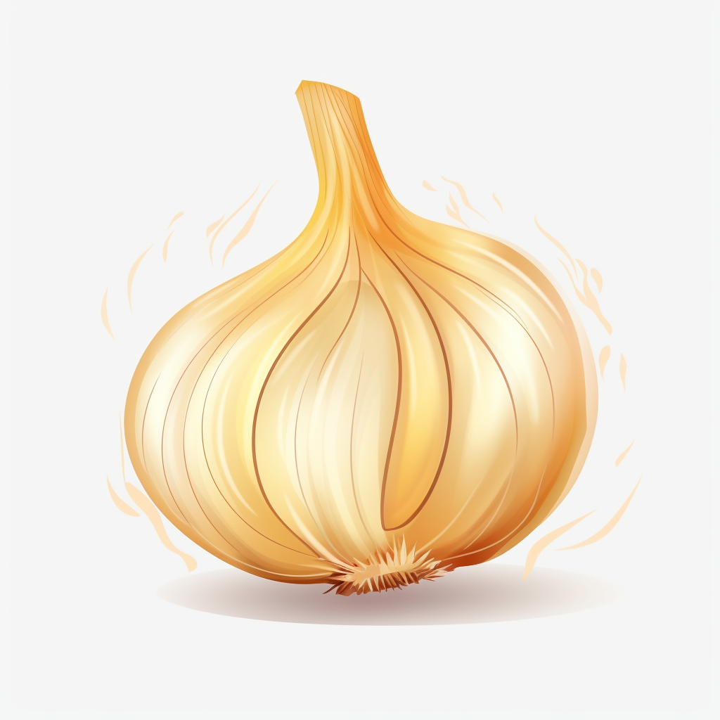 3D Cartoon Garlic Exhaling Wind