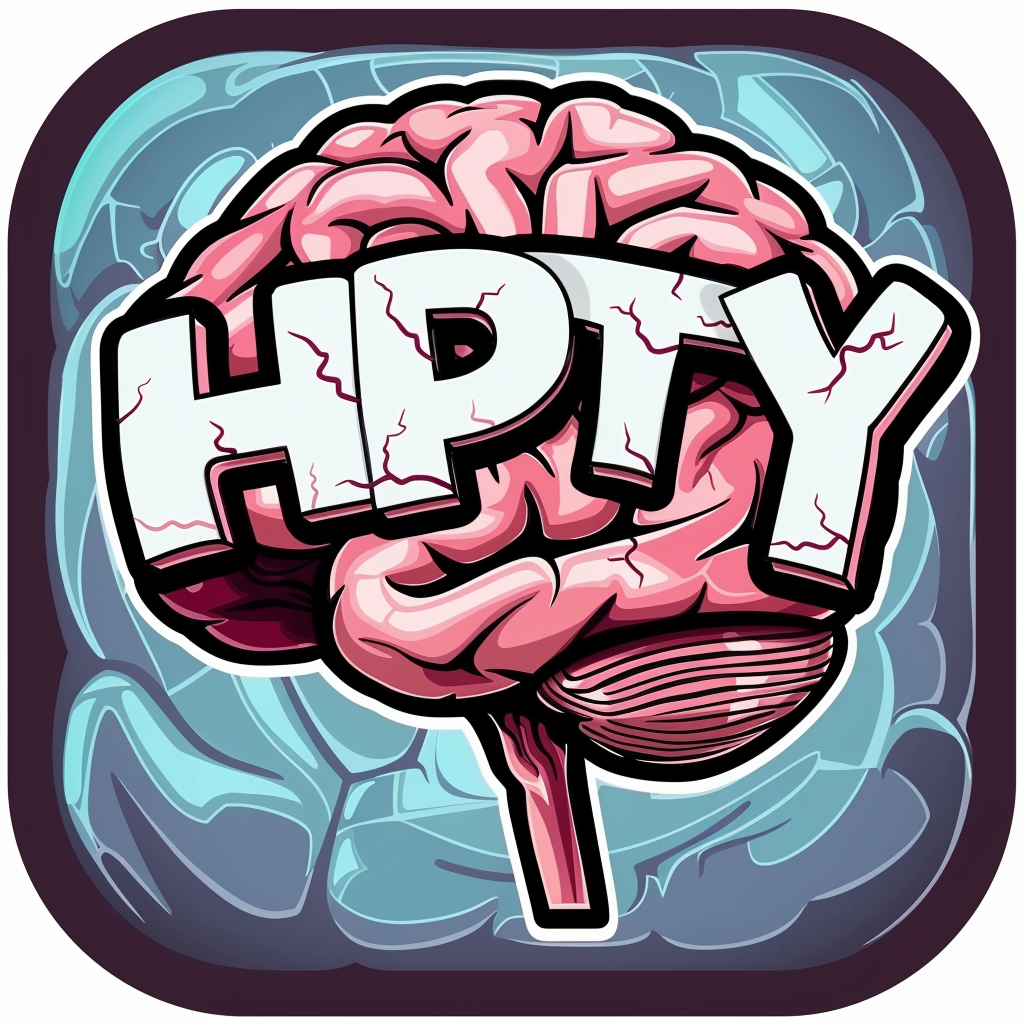 Cartoonish HPT Brain Logo