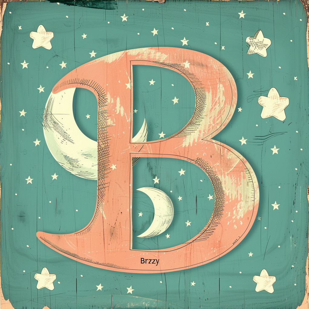 Simple Pen-drawn Letter B Illustration