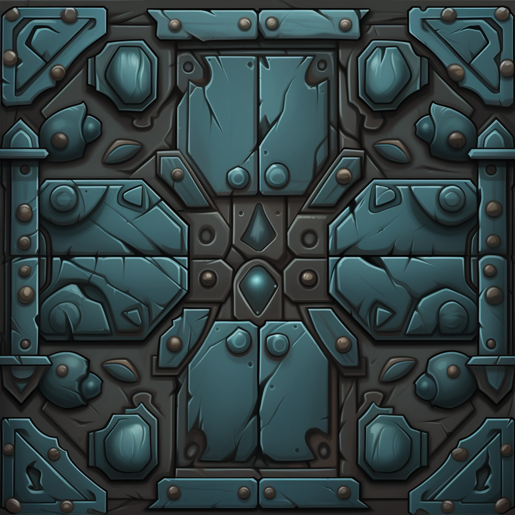 Seamless cartoon iron tile texture