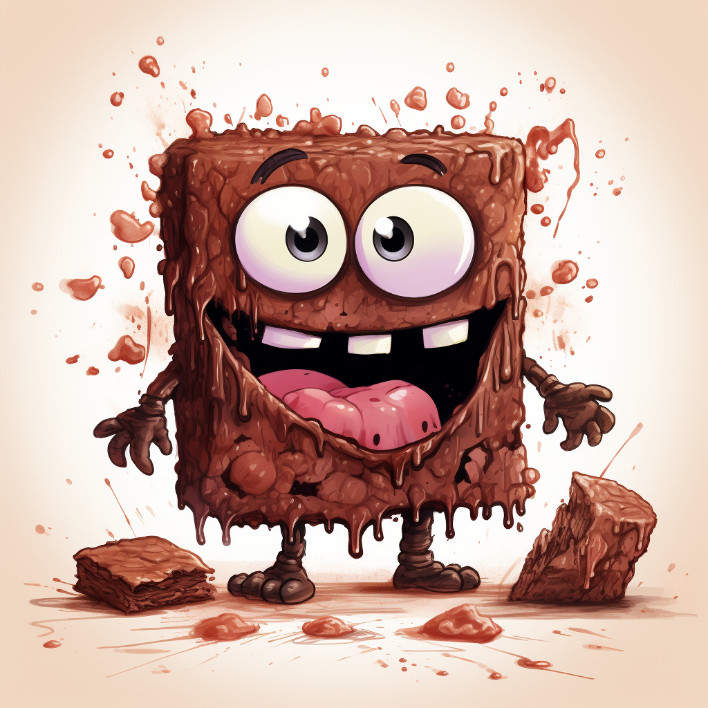 Cartoon Meat Chocolate Eyes Smiles