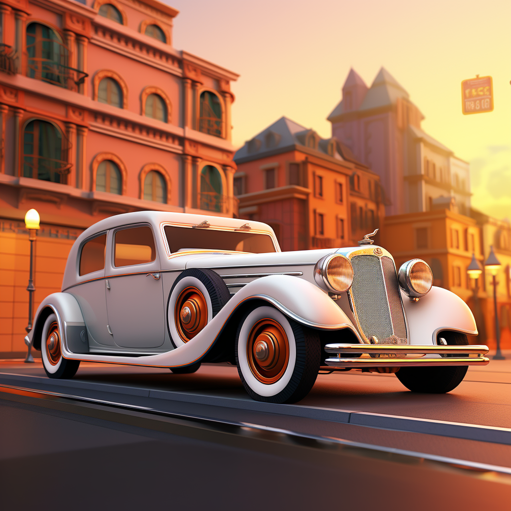 Cartoon Mercedes-Benz 770 Concept Art