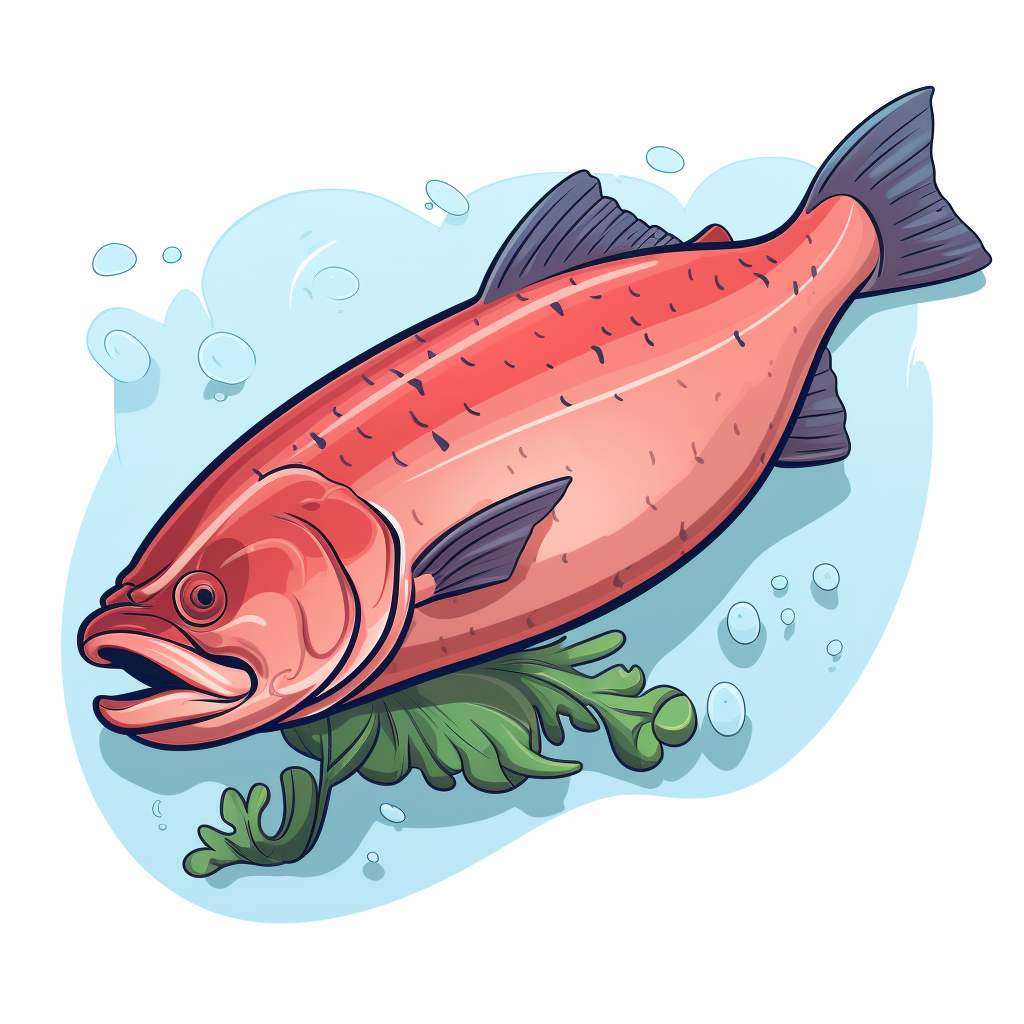 Cartoon Salmon Piece