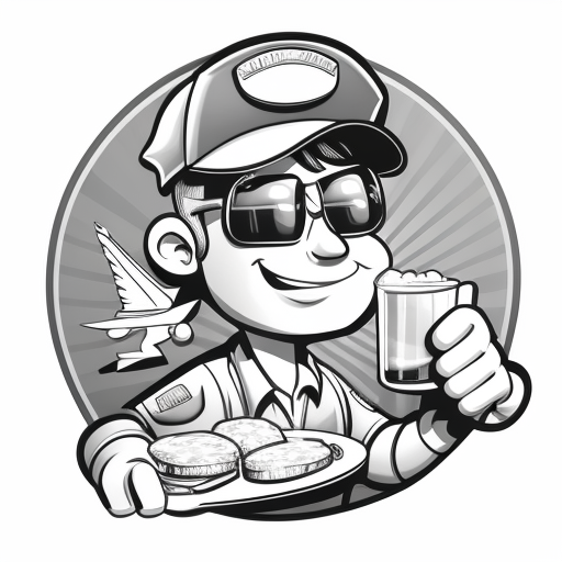 Cartoon pilot wearing goggles with thumbs up