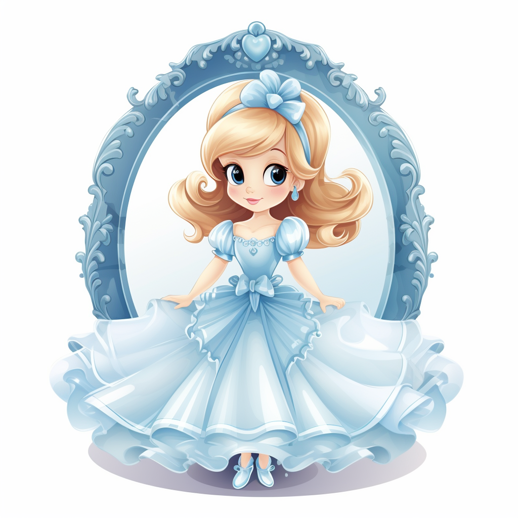 Cute Cartoon Princess Mirror