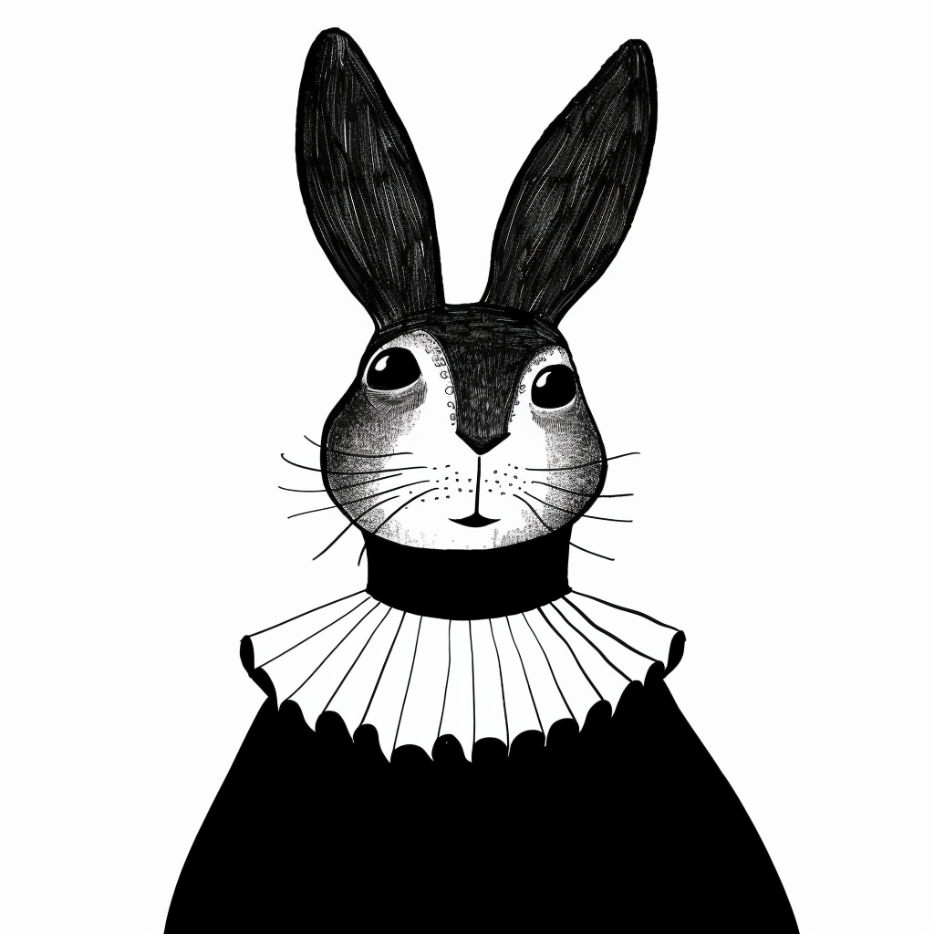 Rabbit head minimalist illustration