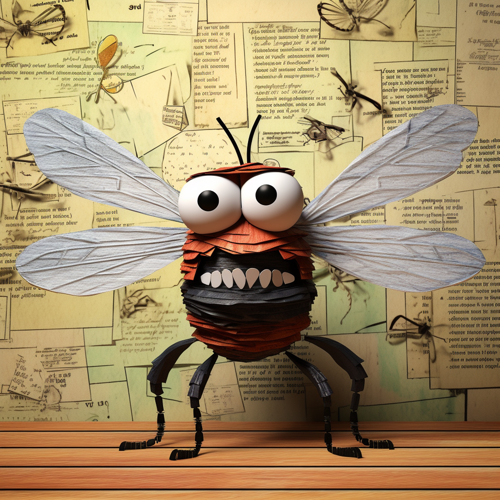 Sticky Fly Paper Cartoon