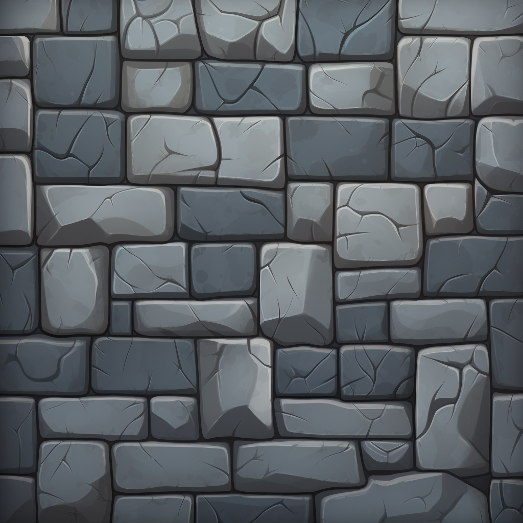 Seamless cartoon stone block tile texture