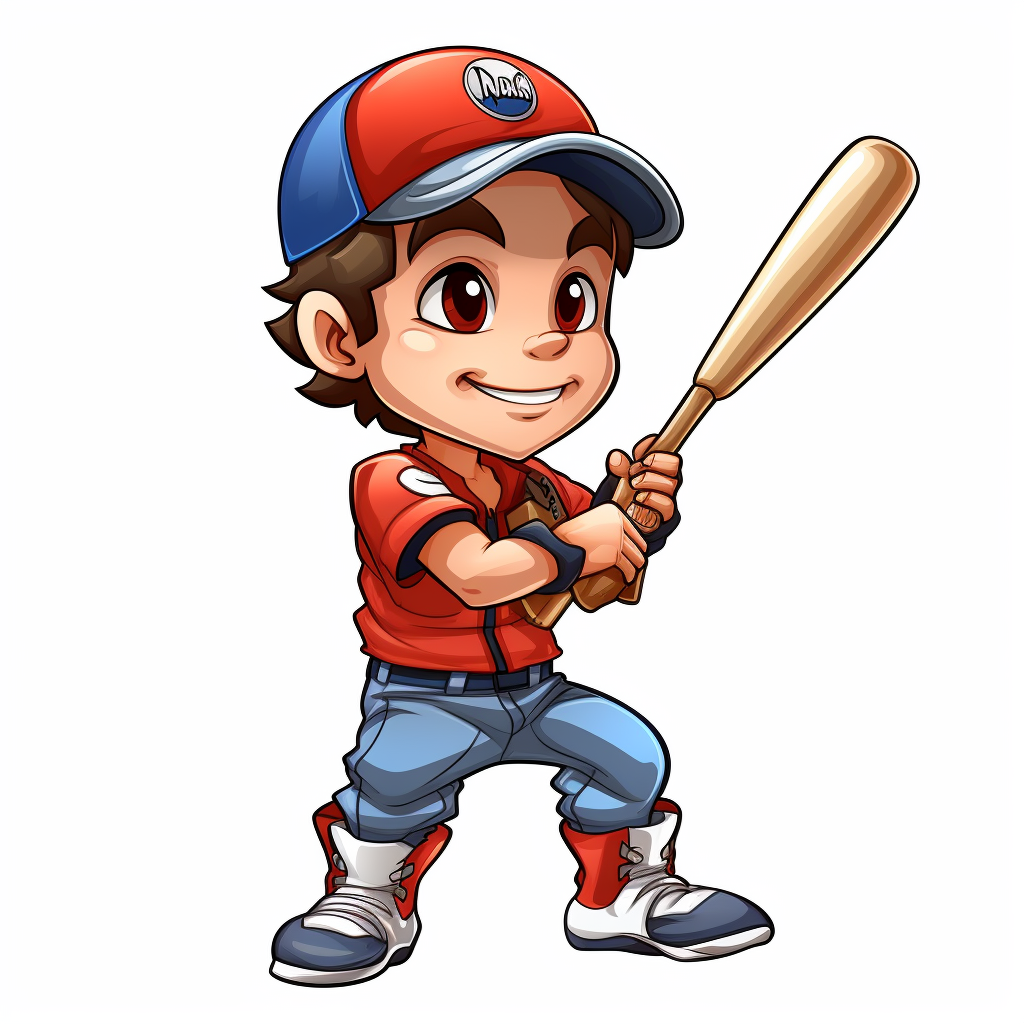 Cartoon Style Baseball Player