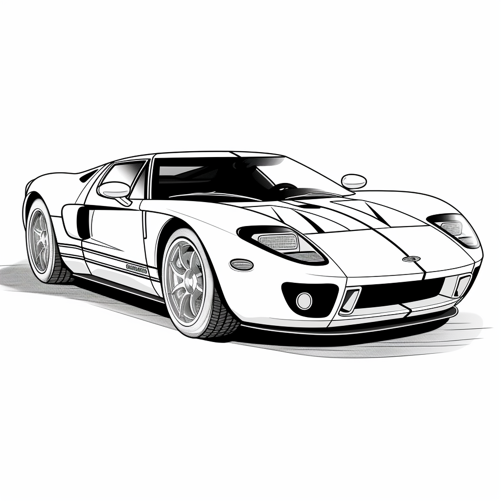 Cartoon Style Ford GT AR