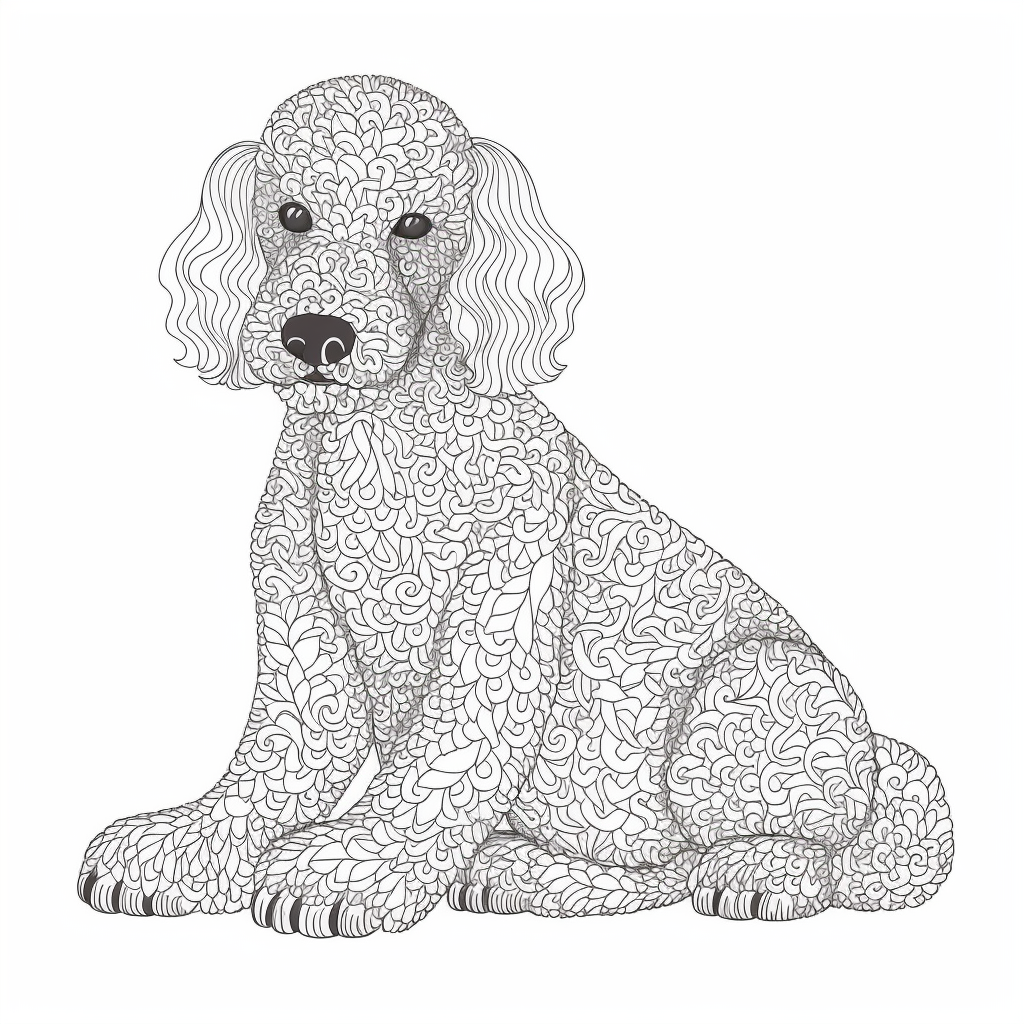 Cartoon Bedlington Terrier Coloring Page