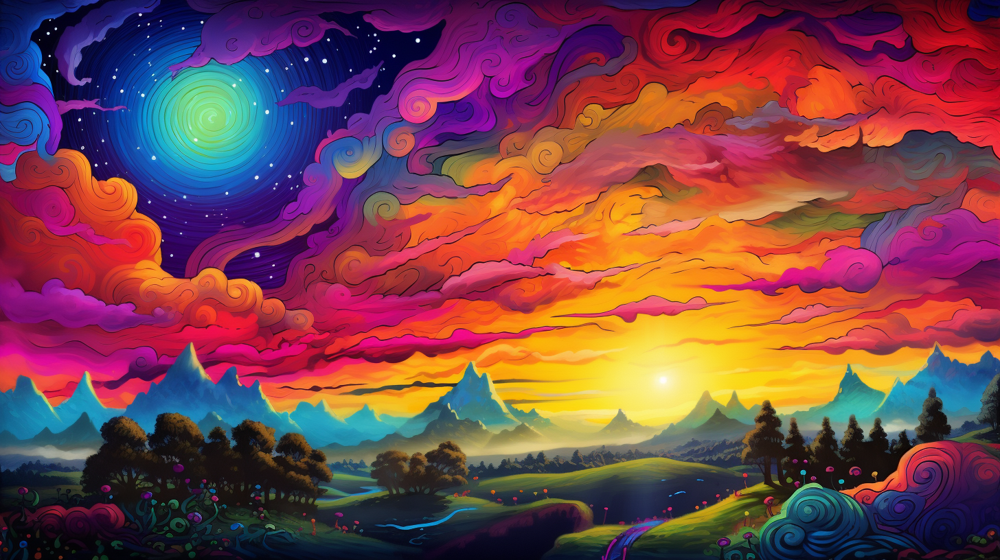 Bright and Playful Cartoon Sky